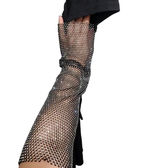 Women's Black Caviar Dress, Size L, Black & Silver - Picture 4 of 6